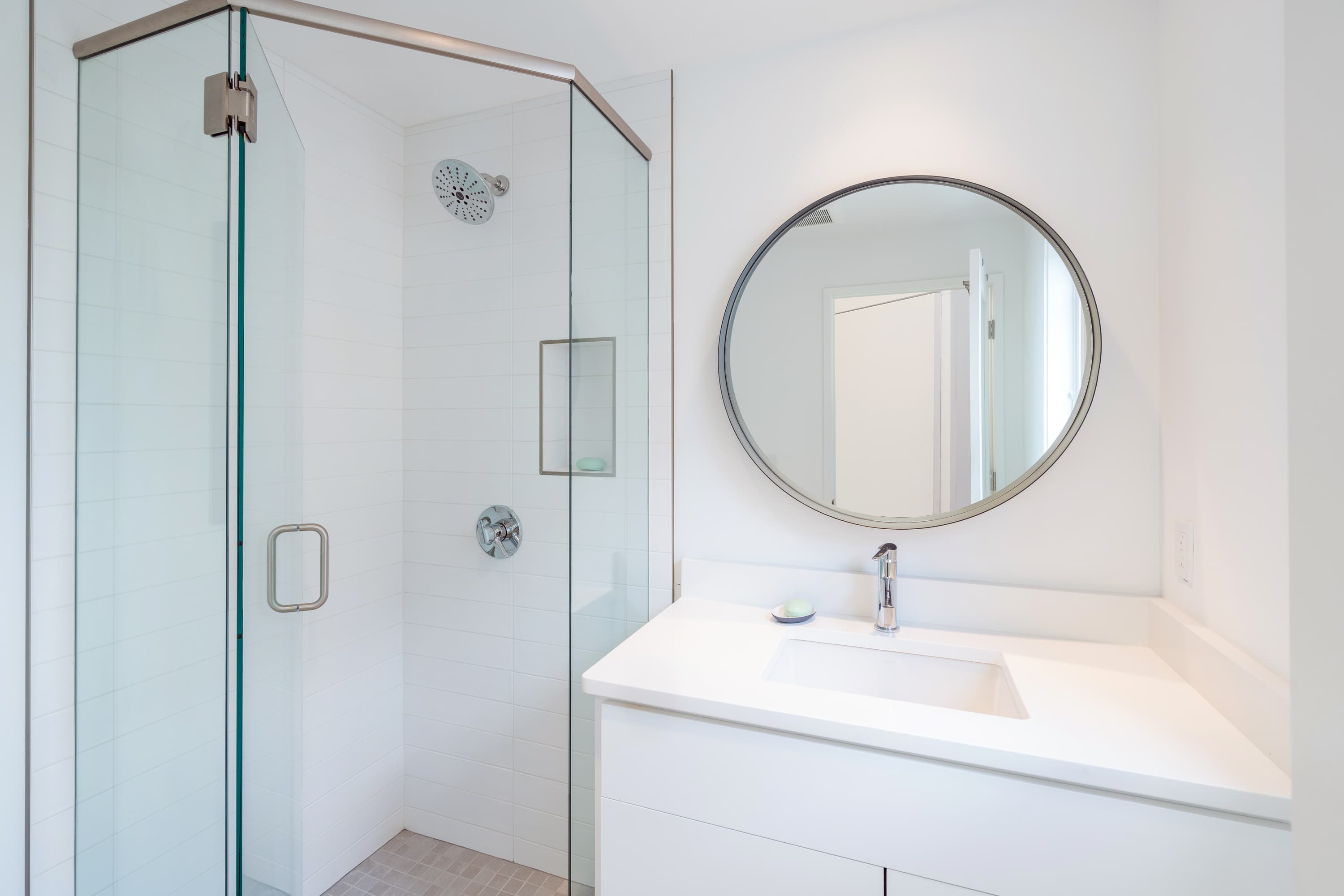 Bathroom with Vanity and Walk-in Shower