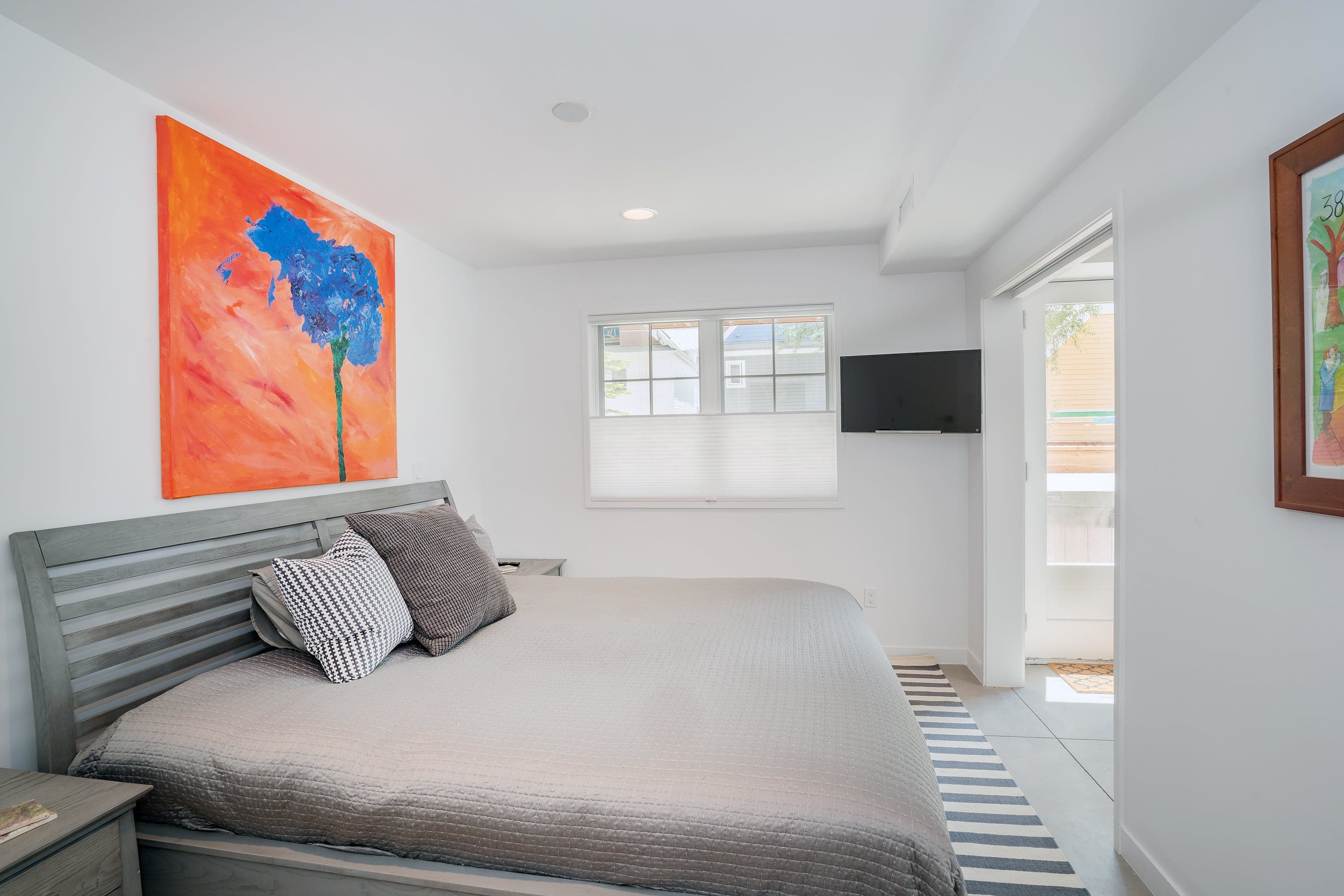 Bedroom in the Guest Suite with TV at Vacation Home in Telluride