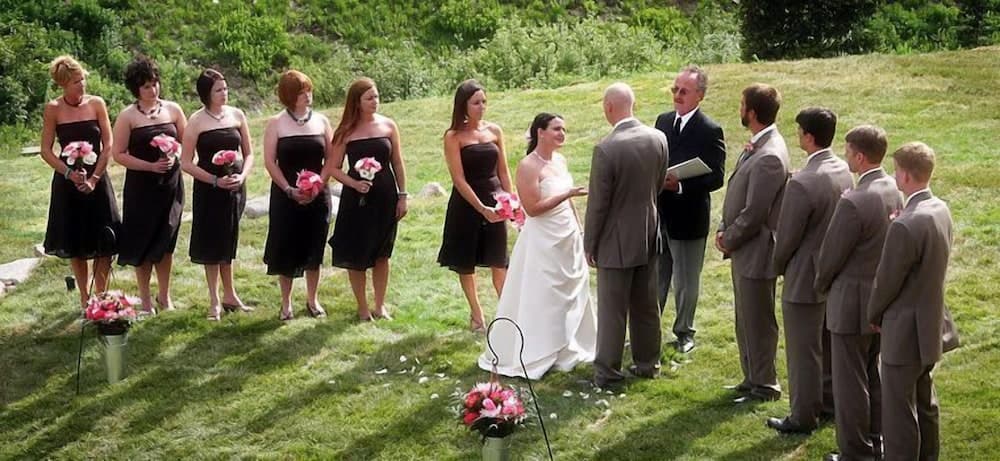 Outdoor wedding area