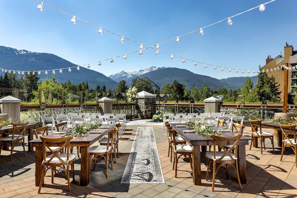 Outdoor wedding area