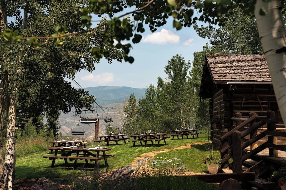 Outdoor wedding area