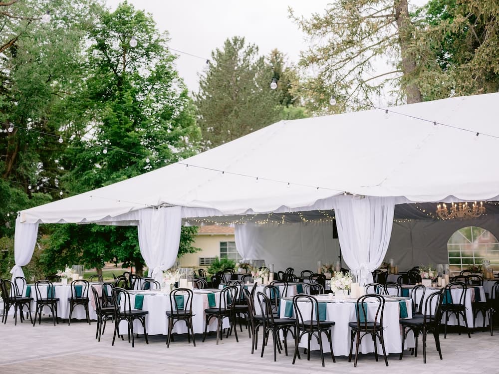 Outdoor wedding area
