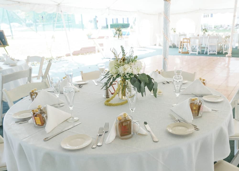 Outdoor wedding area