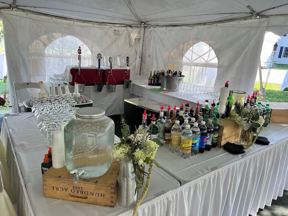 Outdoor wedding area