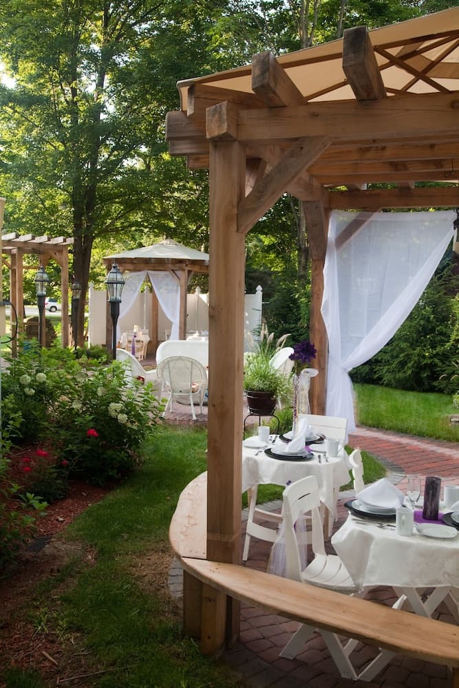 Outdoor banquet area