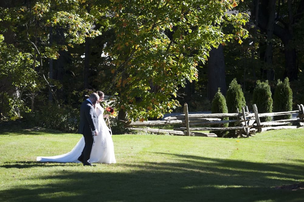 Outdoor wedding area