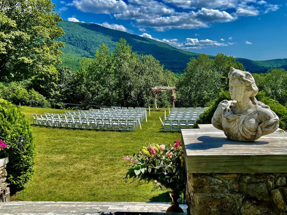 Outdoor wedding area