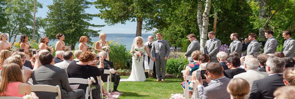 Outdoor wedding area