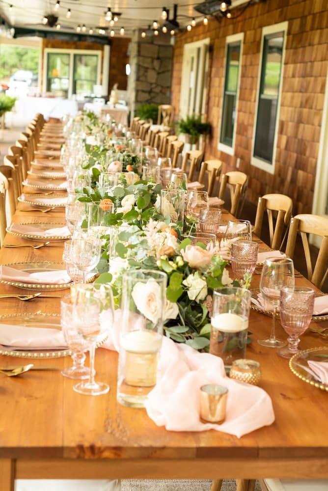 Outdoor wedding area