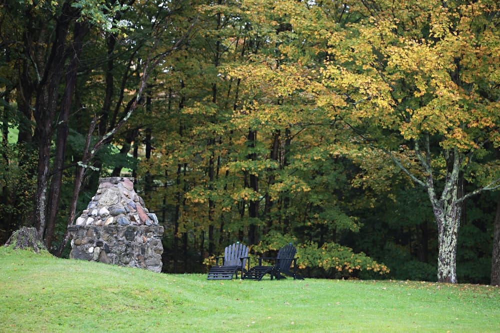 Outdoor wedding area