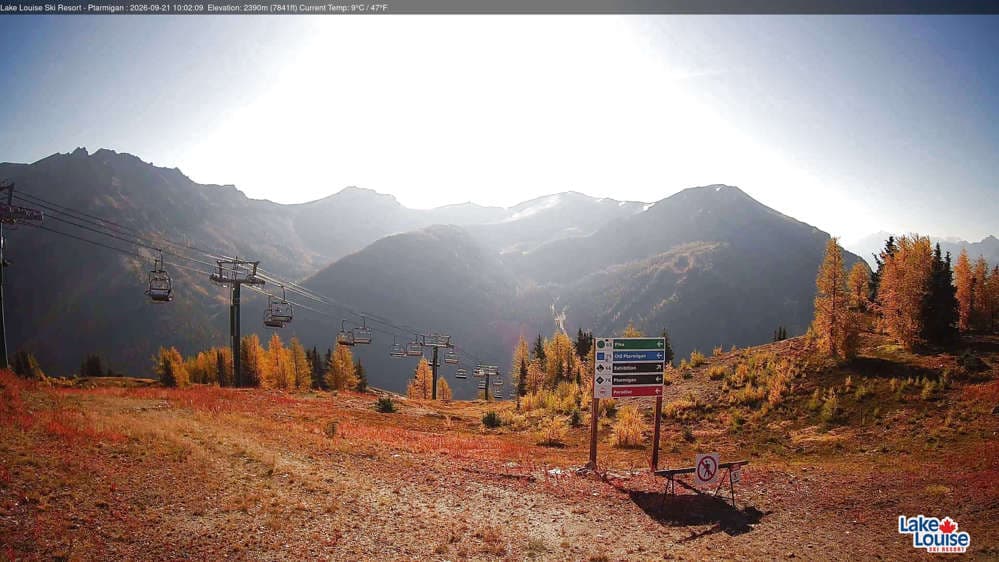 Lake Louise Mountain Top of Ptarmigan Cam