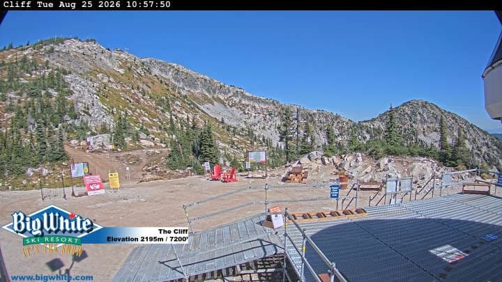Big White Ski Resort cliff webcam