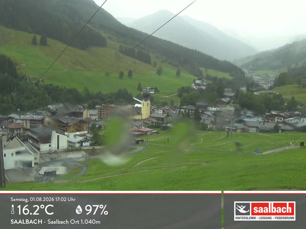 Saalbach - Webcam auf 1040m Höhe in Saalbach
