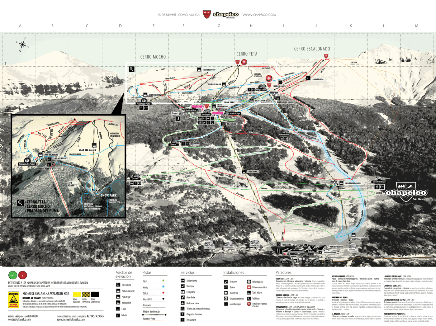 Cerro Chapelco Trail Map
