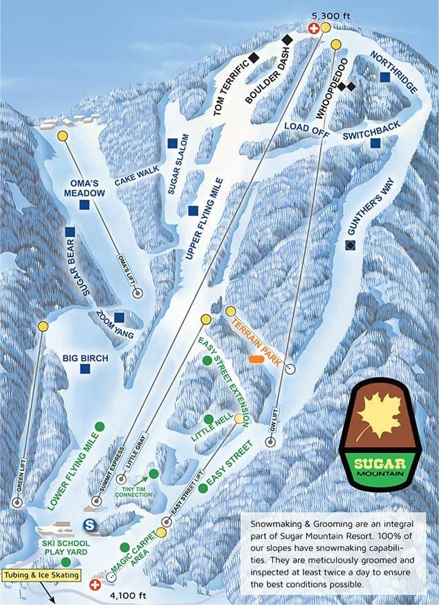 Sugar Mountain Resort Trail Map