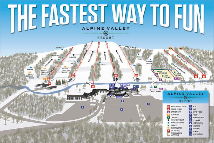 Alpine Valley Trail Map