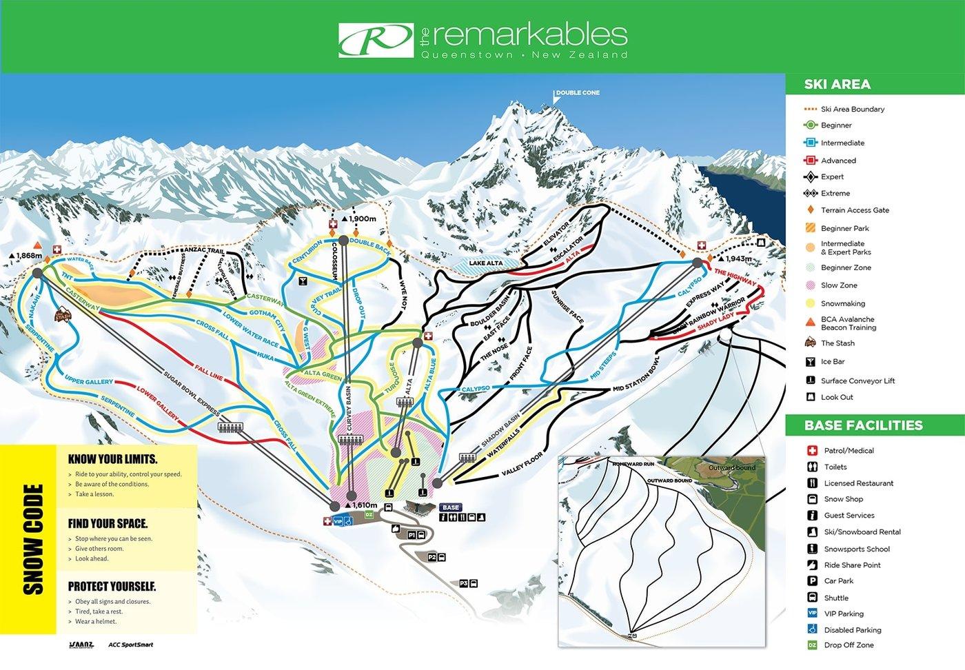 Remarkables Trail Map